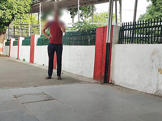 Men at railway station