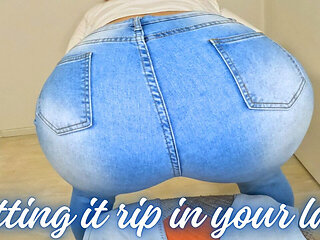 POV Fart Session: BBW Goddess Rips Farts Jeans