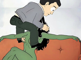 Slut She-hulk Gets Fucked on the First Date. Cartoon
