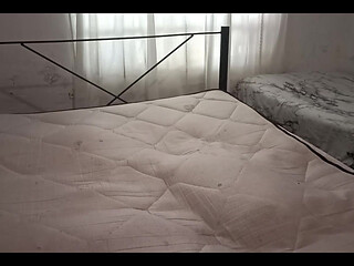 Sexy Stepmom Cleans the Bedroom in a Thong and Films Herself for Her Stepson