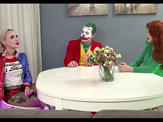 Joker dirty anal fucked Harley Queen and Poison Ivy FLX025P01