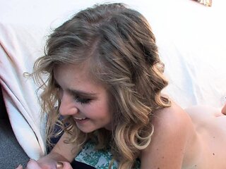 Amateur Megan Madsen uncontrollably orgasms on a big