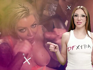 DFXTRA - Married Petite Wife Takes Two Exes&rsquo_ Monster Cocks While Hubby&rsquo_s Away