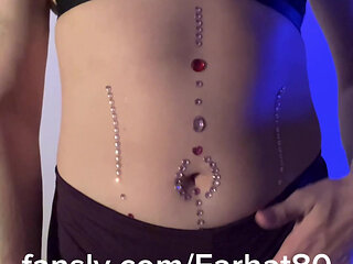 I got incredibly excited as I teased her with my rhinestone-adorned body. This is a light striptease with complete undressing