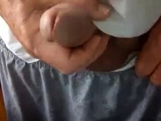 Mature Daddy Strokes His Big Cock on Webcam
