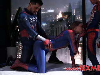 Spider Girl Made love By Superheroes
