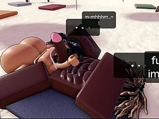 Big cocks and big asses on the beach in Roblox