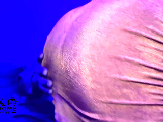 Ebony Tattoo Big Fat Ass Nasty Bitch Gets Down on Big Black Cock at the Club House