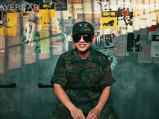 Gif-016-mouth Stiff Cock Soldier  Wailing and Refusing to Ejaculate Dry