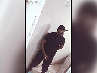 Security Guard Masturbating at Work