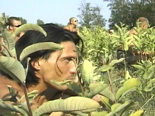 Amazing French babe takes huge facials outdoors