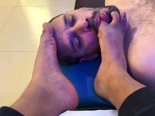 Submissive Slave Swallowing Liquids