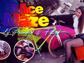 Slim Brunette Alice Maze Gets Fisted and Ass Pumped