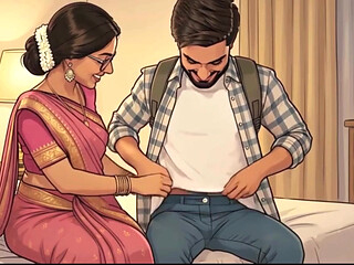 Horny Indian Desi Bhabhi in Saree Sucking and Fucked Hard ( AI generated )