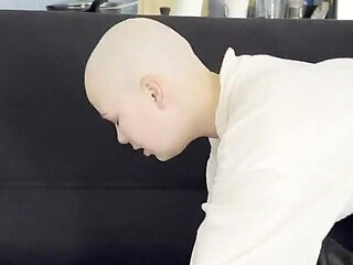 Bald Head Girl Is Pounded by Long-haired Boy