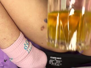 Eva Divas Pee in a Glass