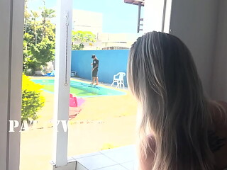 Wife Waits for Husband to Leave to Give Pussy to Neighbor Neighbor