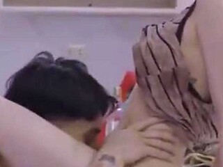 Busty Gly Blasco shows off her tits in a love scene with mommy mo