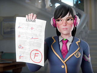 D.va Exam Disaster Turns Into BBC Tight Asshole Stretching - Overwatch 3D Porn