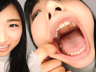 POV Video! Selfie of Mouth and Tongue Observation - Suzu Shiratori