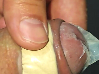 Fly with a condom and cum at end