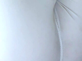 Cum Through White Nike Leggings Using a Vibrator Bullet