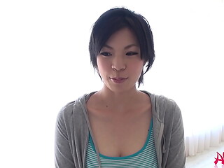 Hot Japanese model Saki Aoyama in a kimono sucks cock in the park uncensored.