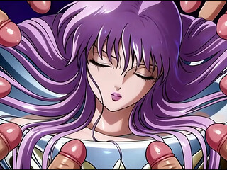 Saint Seiya: Athena vs 12 Gold Saints Gangbang, blowjob, ASMR,3P,