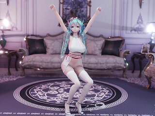 [mmd] (g)i-dle - Queencard Queen; Fetish Uniforms; Striptease; Busty; Jiggle