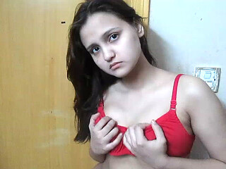 Pakistani Desi Beauty in Red Lingerie for Hot Sex