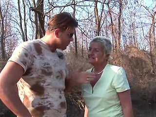 Older Blonde Picked to Suck and Fuck