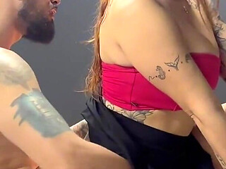 Secretary Takes Creampie in Boss's Ass in Office - Deep Cumshot in Close up