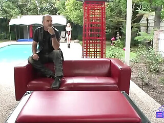 Sexy babe gets dominated and ties up for master's pleasure