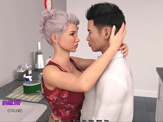 Mommy in a steamy porn game with big boobs