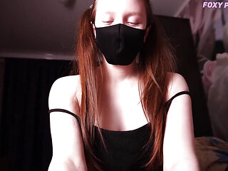 Amateur Handjob Masturbation of Demure Brunette