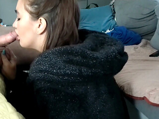 Morning Blowjob Sensual and Smoke While Sucking Dick