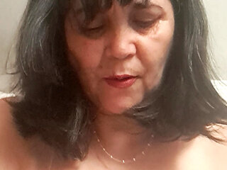 stepmother, stepson shot a jet of semen on her face and pussy how hot