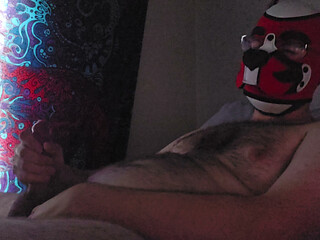jerking till he cums all over his belly