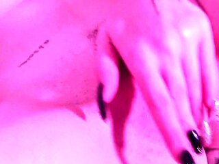 Amateur young brunette enjoys dildo on solo masturbation