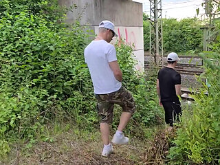 Couldn't Wait to Fuck My Gay Boy Bareback by the Railroad