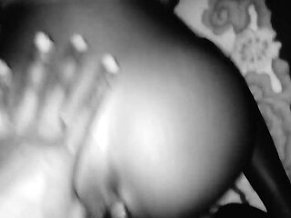 Beautiful 18 Yo Lets Black Man Cum on Her Bald Black Ass and Belly - Pussy and Anal Creampie