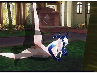 3d Hentai Fucked Diabla In The Garden And Cum Inside Her