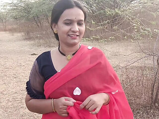 Desi Indian Girl Kavita Fucked Hard by Boyfriend in Jungle - Creampie & Blowjob