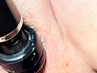 Close up - Clit Pops Out and Pussy Lips Open with Contraction Orgasim