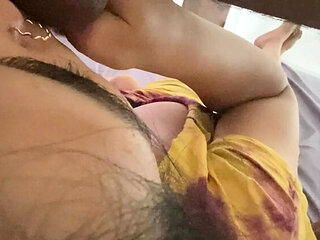 Tamil aunty with big boobs fucks handsome young guy - homemade romance