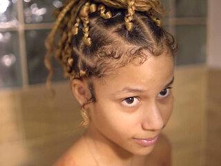 Intense Ebony Latina Shower Sex