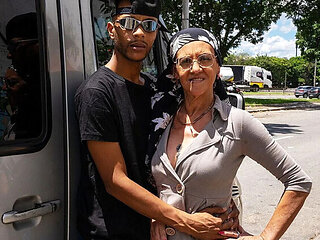 Skinny Headscarf Granny Takes Rough Anal From Huge Black Cock