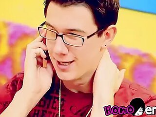 Nerdy Glasses - Emo Gets His Ass Devoured Hard By Nerdy Dude With Glasses