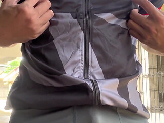 Horny Cyclist Boy Outdoor Masturbation