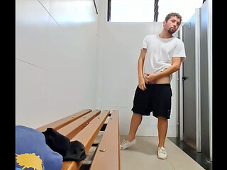 I almost got caught showing off in the bathroom where the truck drivers take a shower